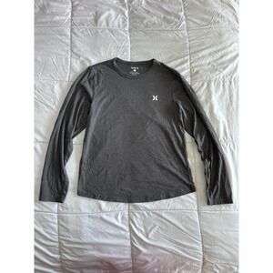 Hurley Long Sleeve Logo Shirt Size Small Gray Soft Casual Excellent Condition
